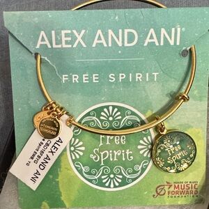 Alex and Ani Gold Free Spirit Charm Bracelet